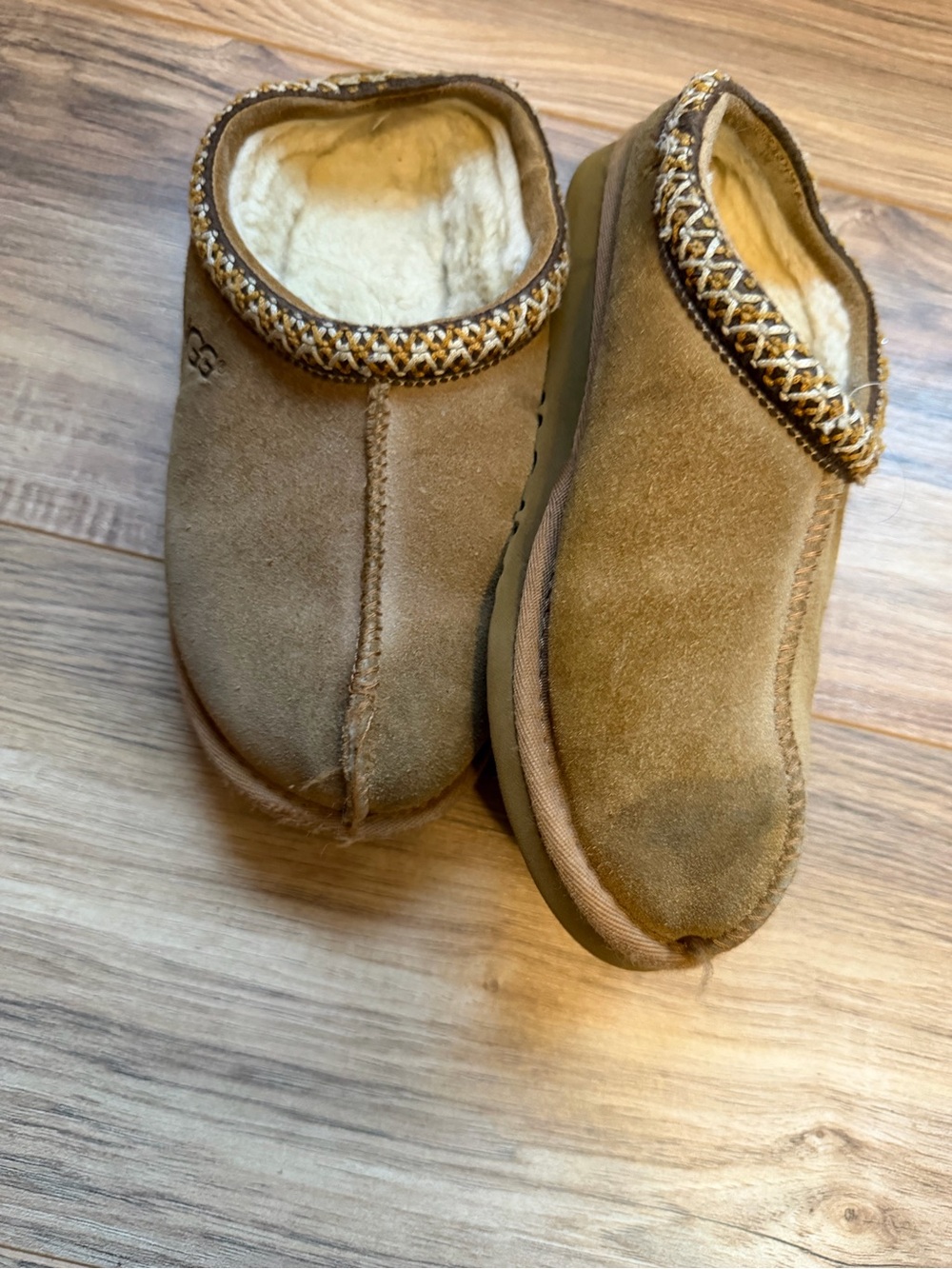 Kids Suede Shearling-Lined Slip-On Clog - Brown
